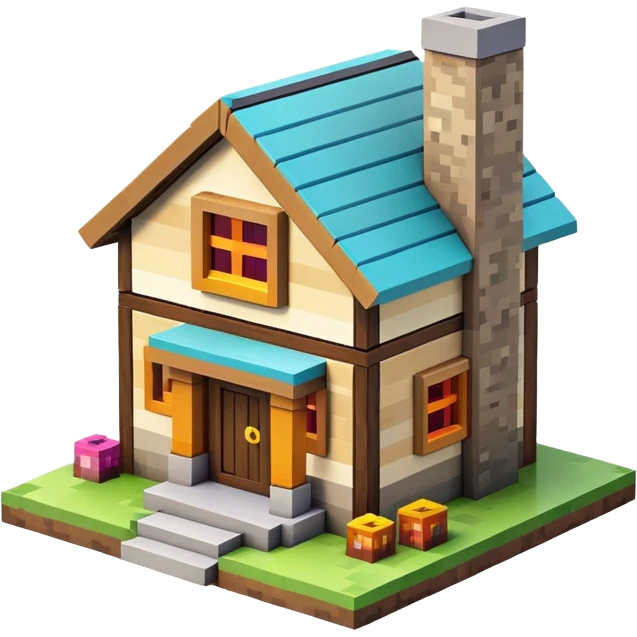 Minecraft house emoji
