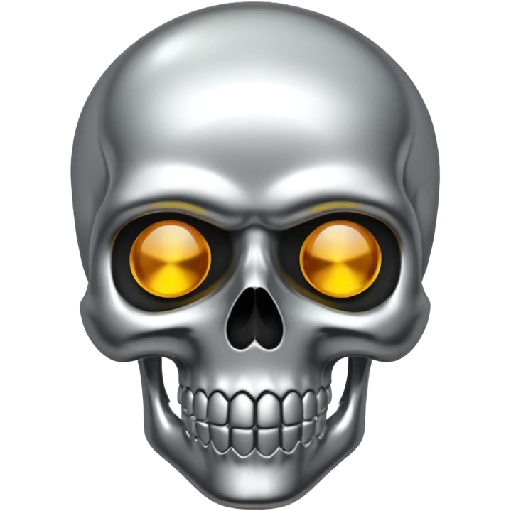 Chrome skull emoji
