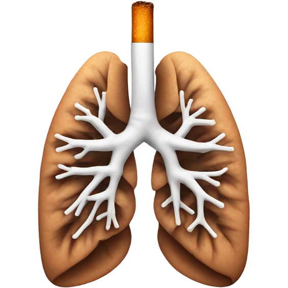 A lung smoking a cigarette  emoji