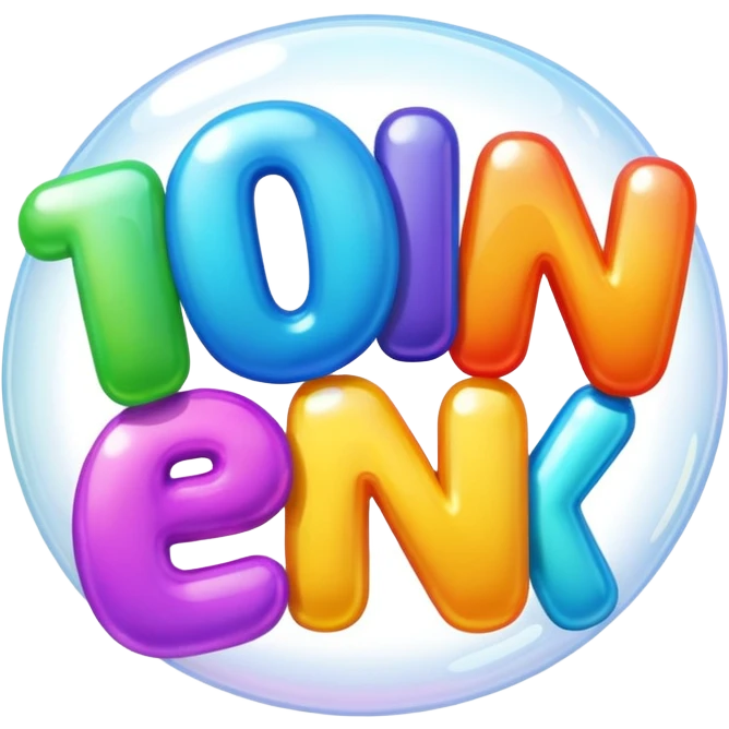 Big ‘TUESDAY’ in link bubble letters emoji