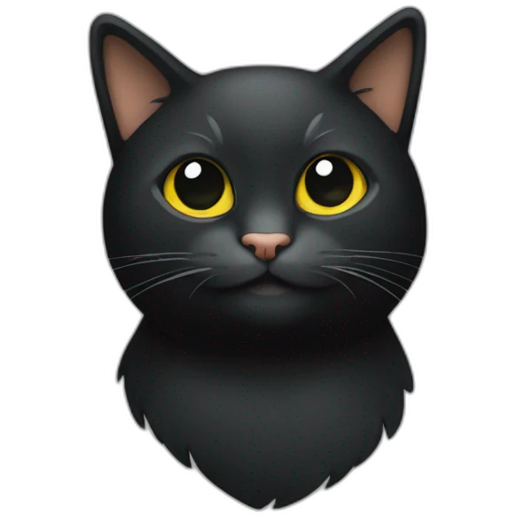 logo de gato negro emoji