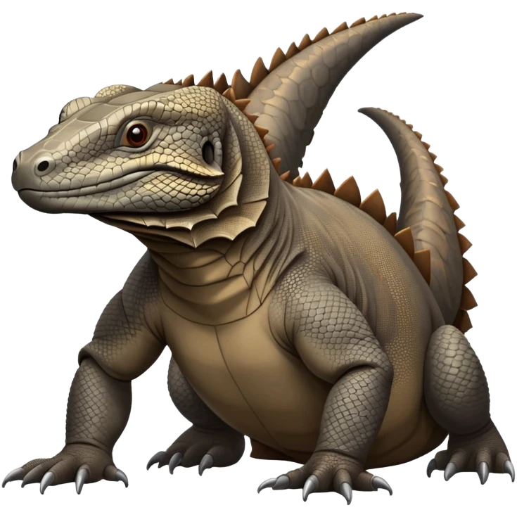 Komodo dragon How is It grey and brown emoji