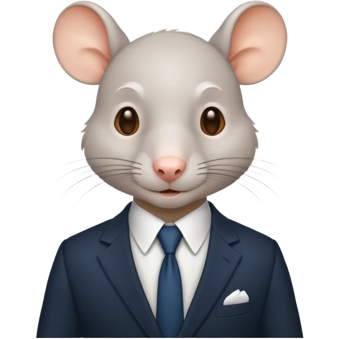white rat man in a suit emoji