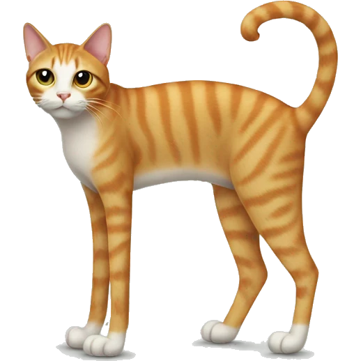 Cat with extra long legs emoji