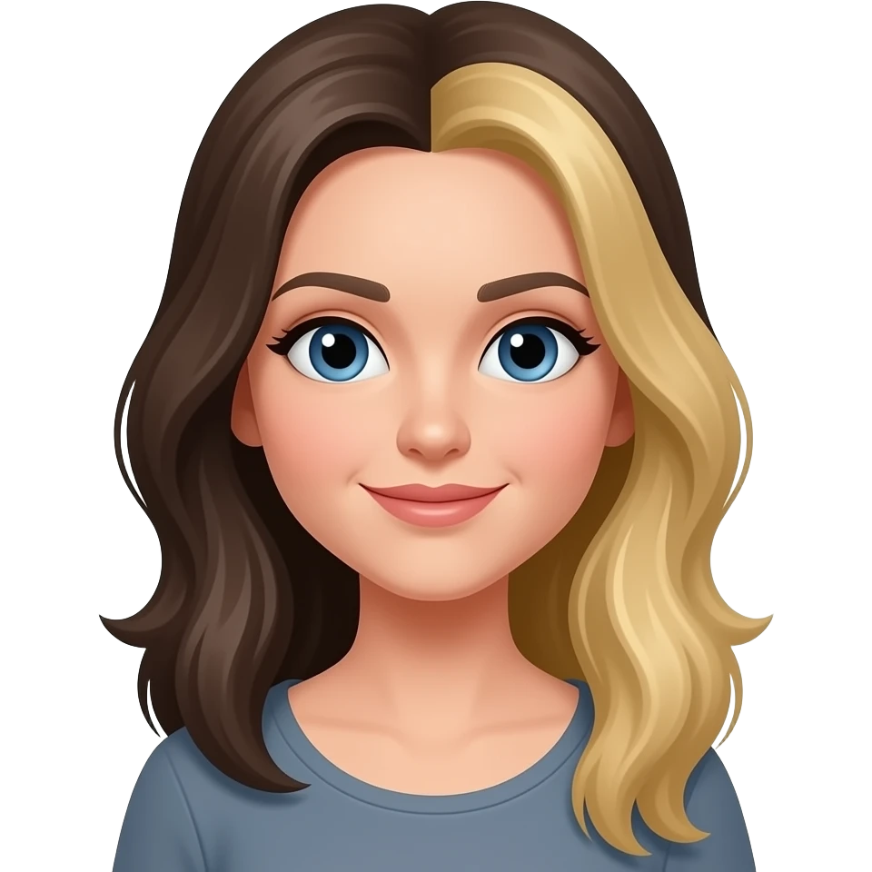 Mujer pelo coloco y rubio emoji