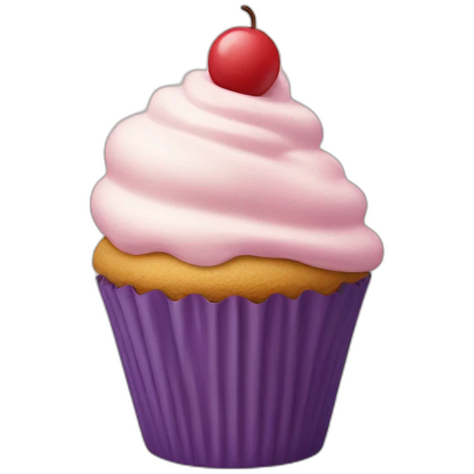 Ice cream on a cupcake emoji