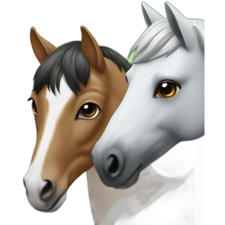 cat and horse emoji