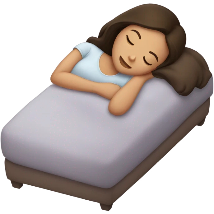 Brunette girl sleeping emoji