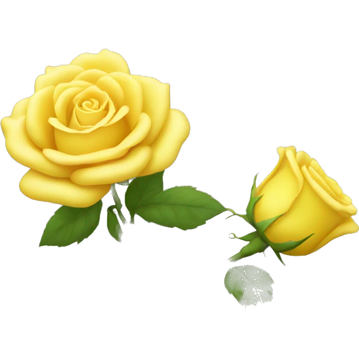 A very light or very bright yellow flower or yellow rose. emoji