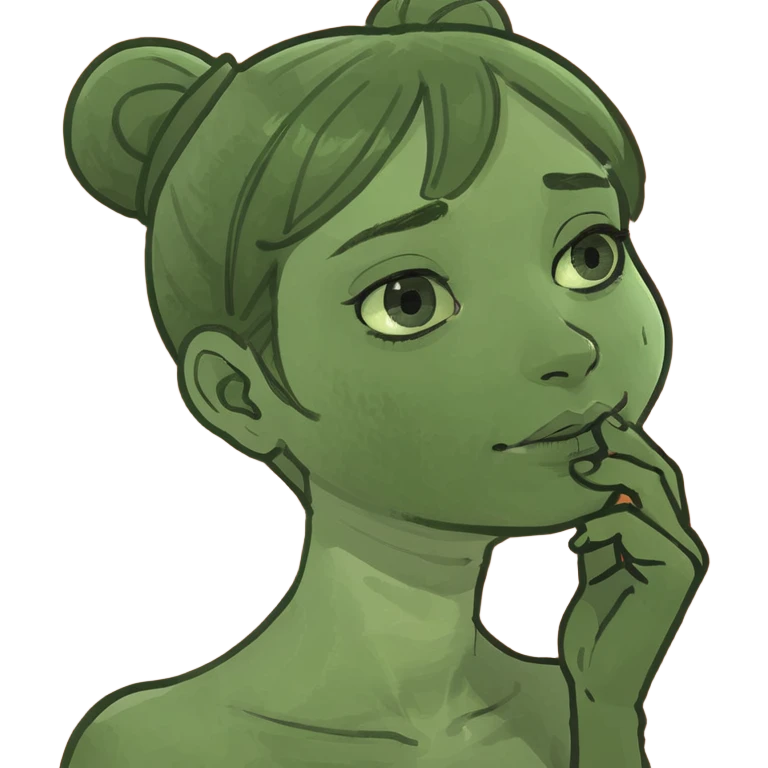 Girl holding neck emoji