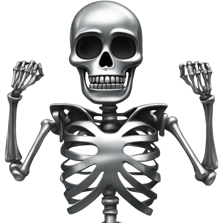 Skeleton made out of Crome emoji
