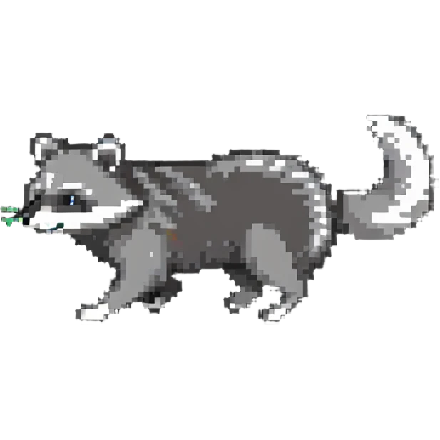 raccoon running emoji