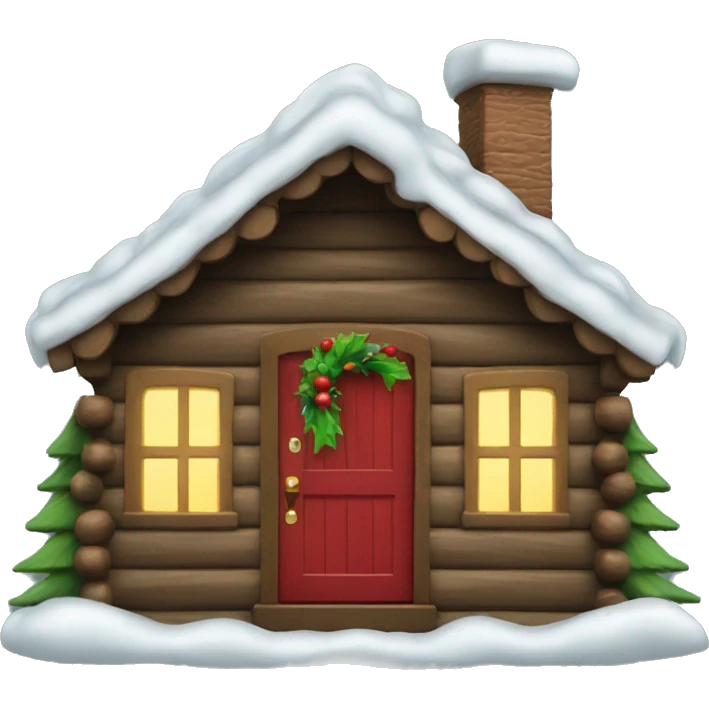 Christmas cabin emoji