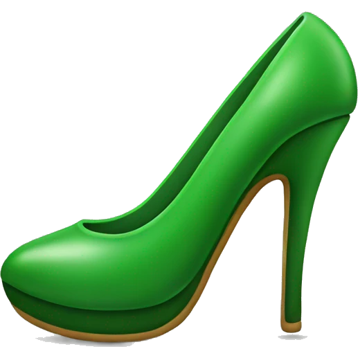 green stilleto emoji
