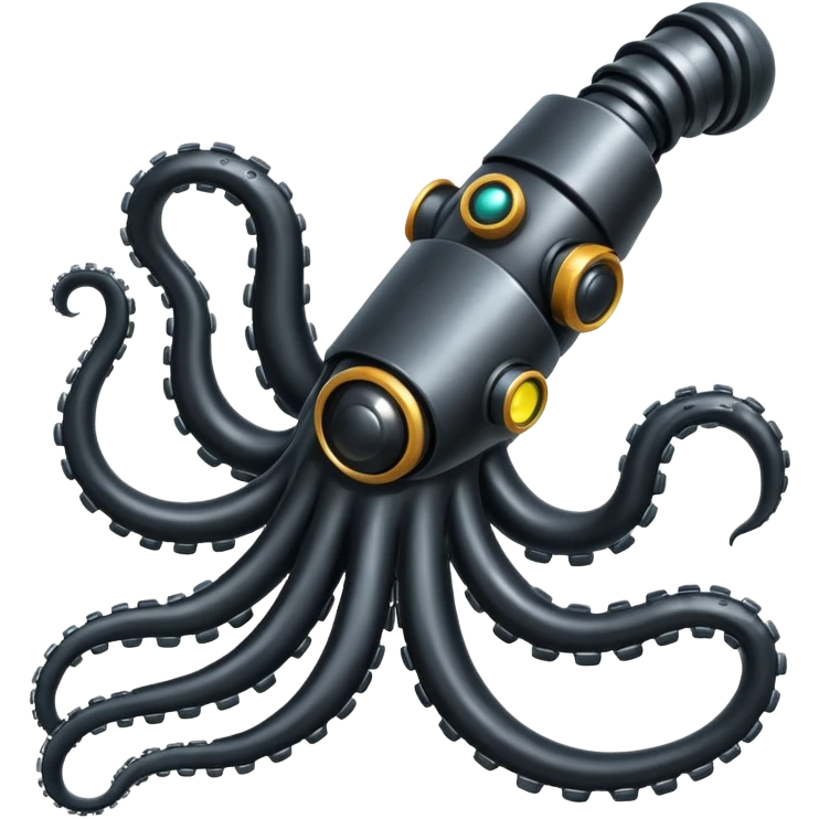 black robot tentacle arm emoji