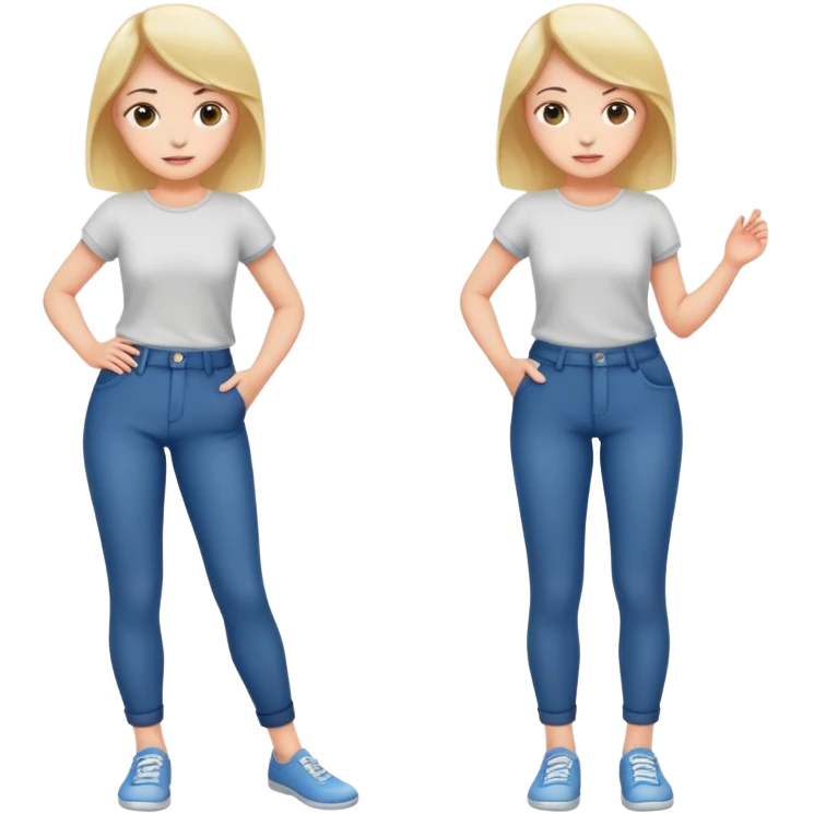 Girl touching her pants emoji