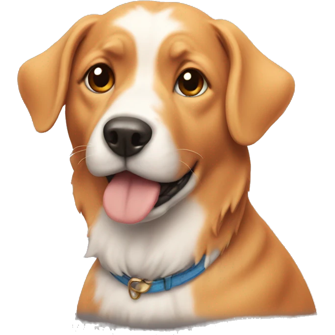 Dog peach emoji