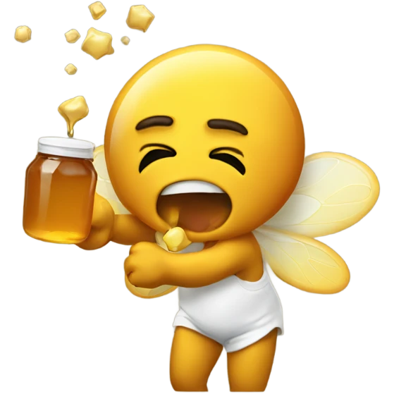 Throwing up honey emoji