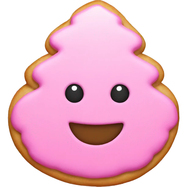 Pink Christmas cookie  emoji