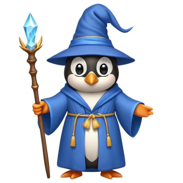 Penguin Wizard emoji