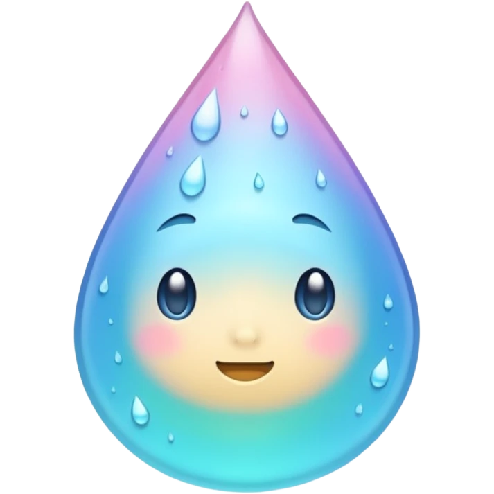 Pastel raindrop emoji
