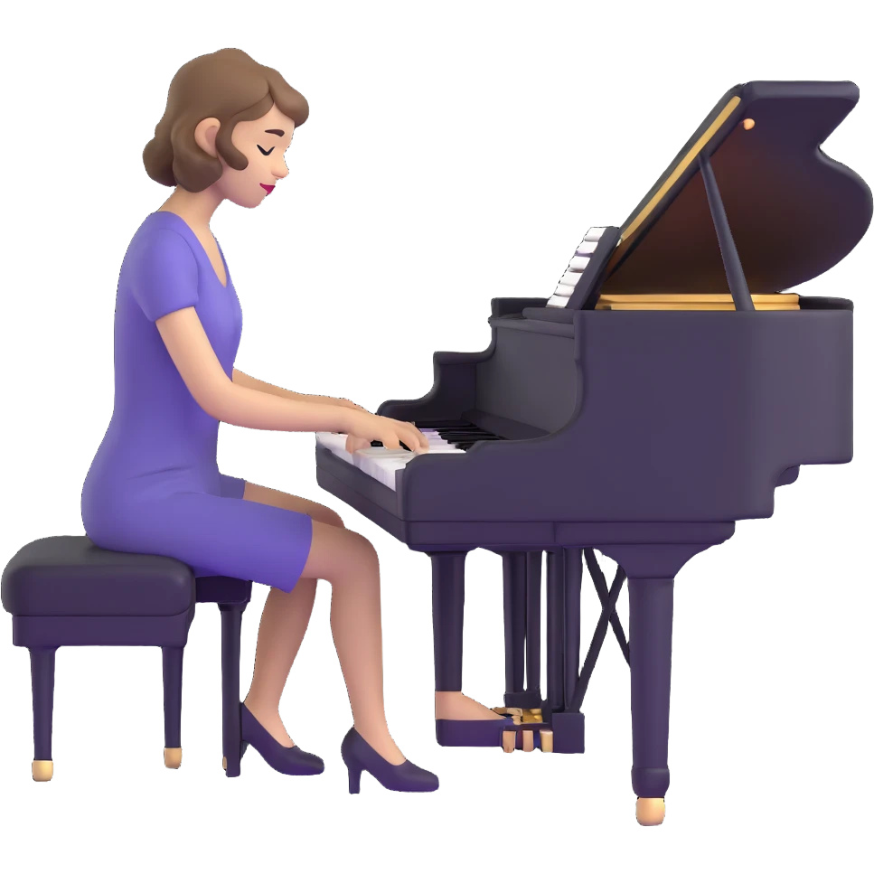 Arizona Muse playing the piano emoji