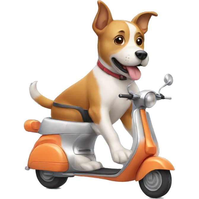 Dog on a scooter emoji