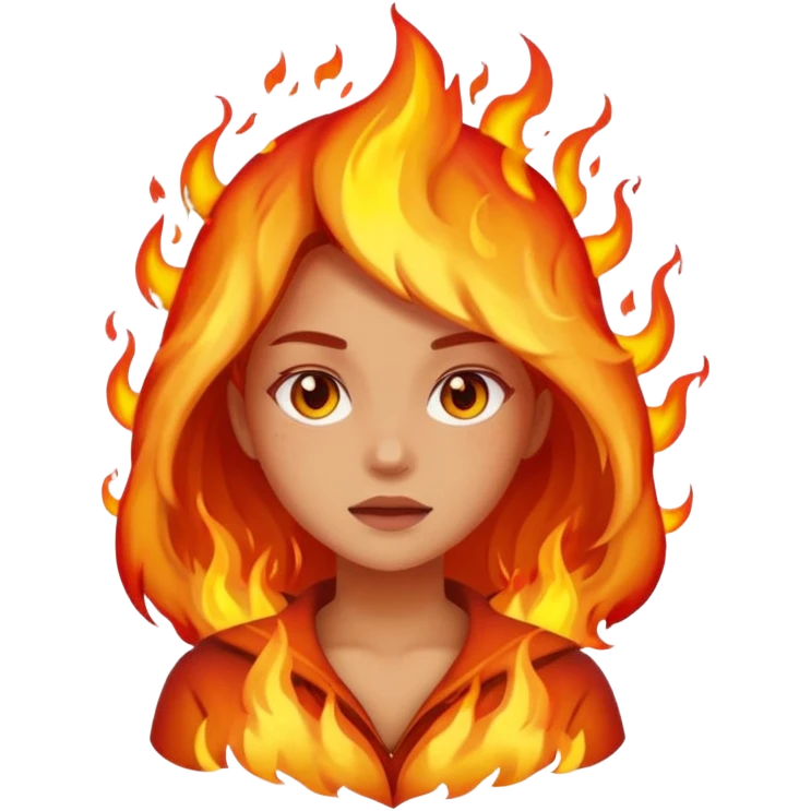 girl on fire  emoji