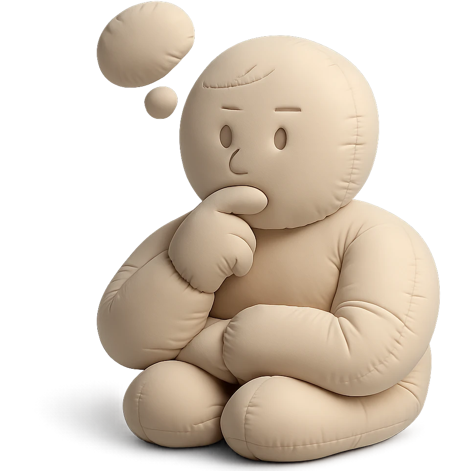 doodle person thinking emoji