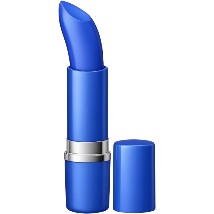 Rose design blue lipstick tube emoji