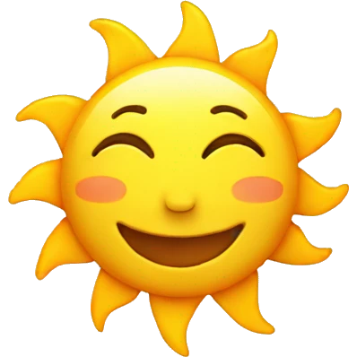 Happy sun emoji