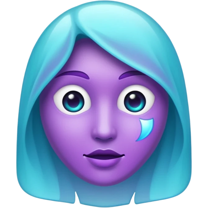 glitter cian and purple phantom emoji