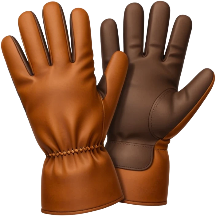 gloves gardening with dirt emoji