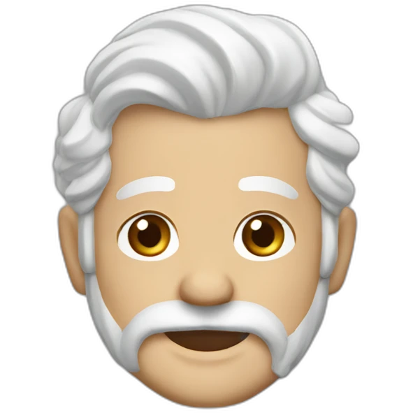 Notre dame leprechaun white hair and a brown beard emoji