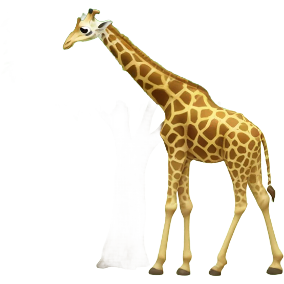 Giraffe eating  emoji