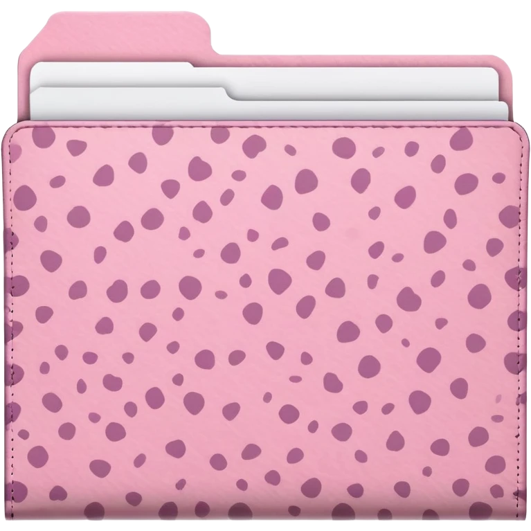 Light pink leopard print file folder emoji