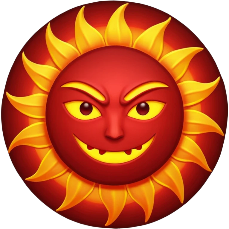 Evil sun emoji
