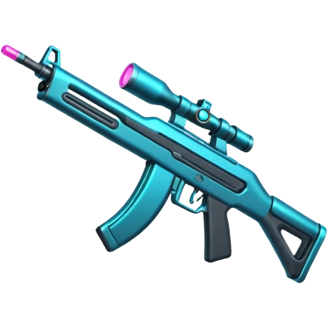 A cool neon rifle emoji