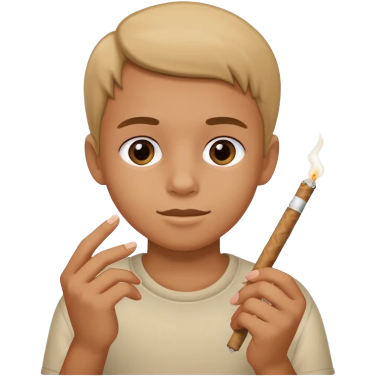 Kid with a joint  emoji