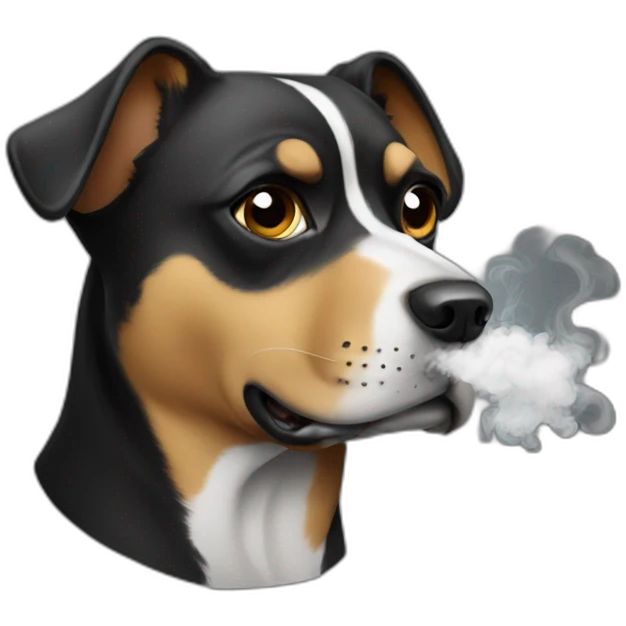 Dog smoke emoji