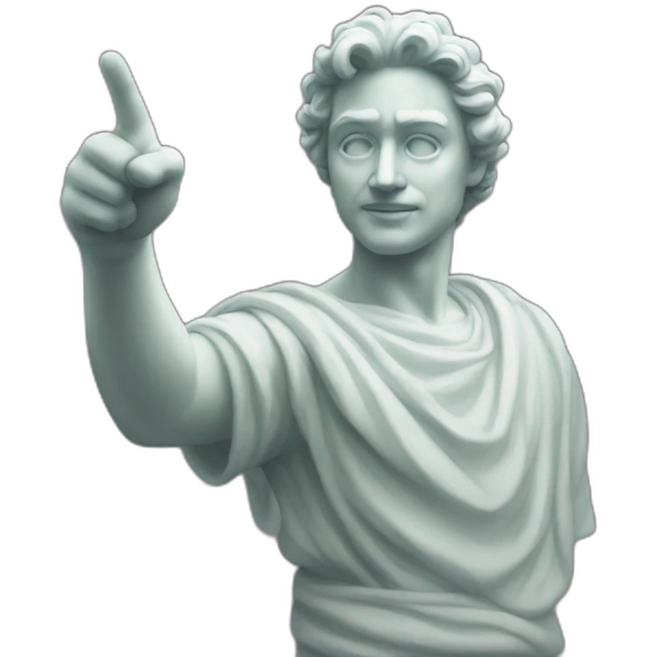 Statue pointing emoji