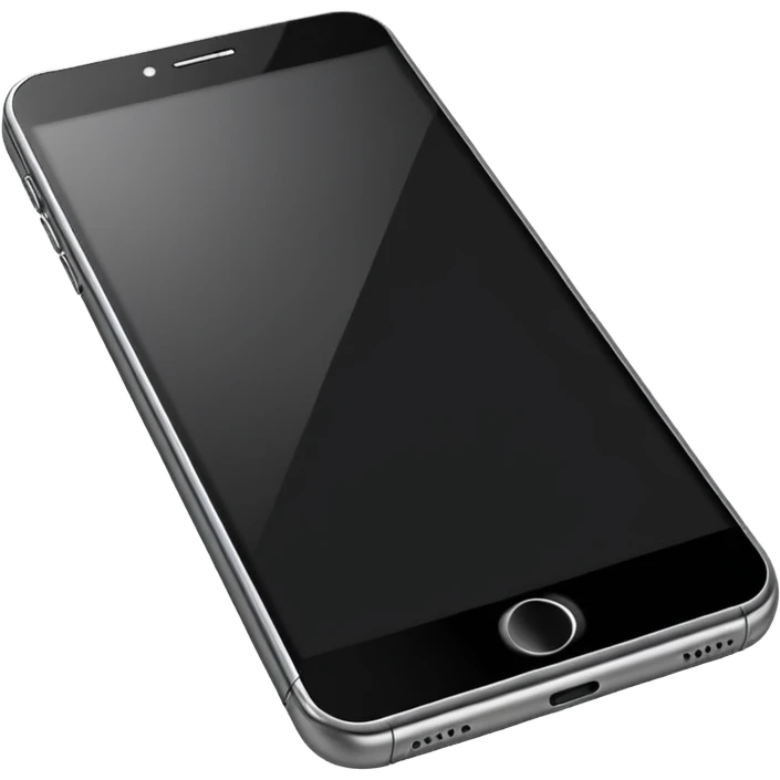 modern smartphone with a blank screen emoji