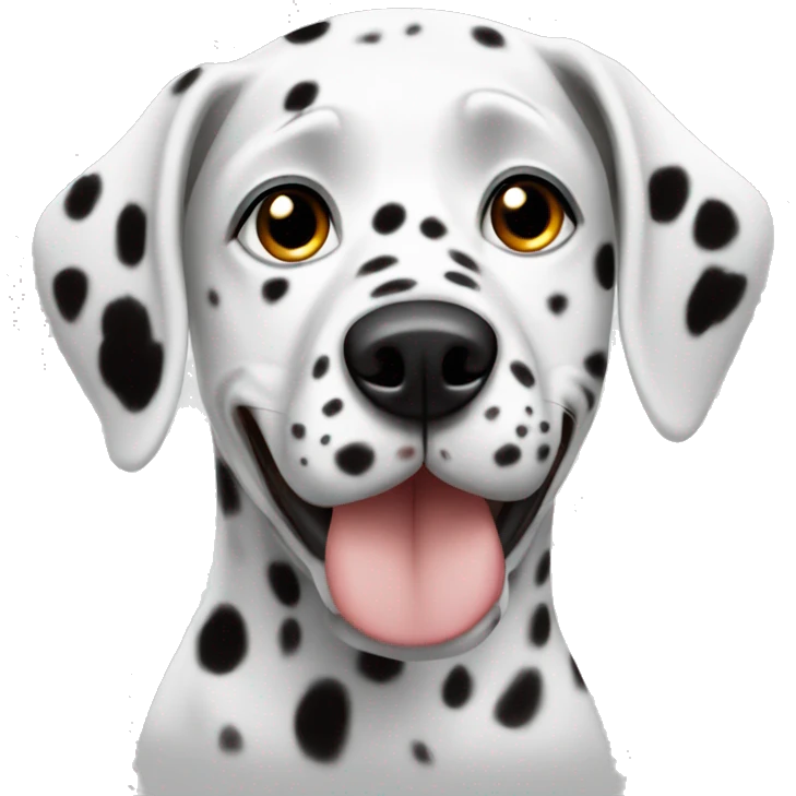 Dalmatian with black eye markings emoji