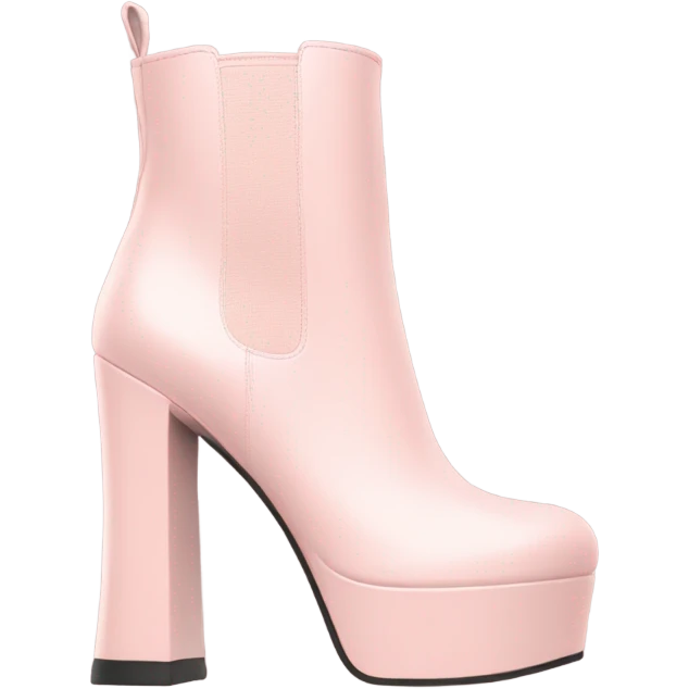 Pale pink platform heeled boots emoji