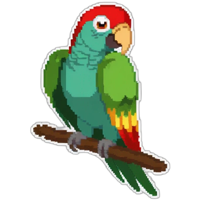parrot love eyes emoji