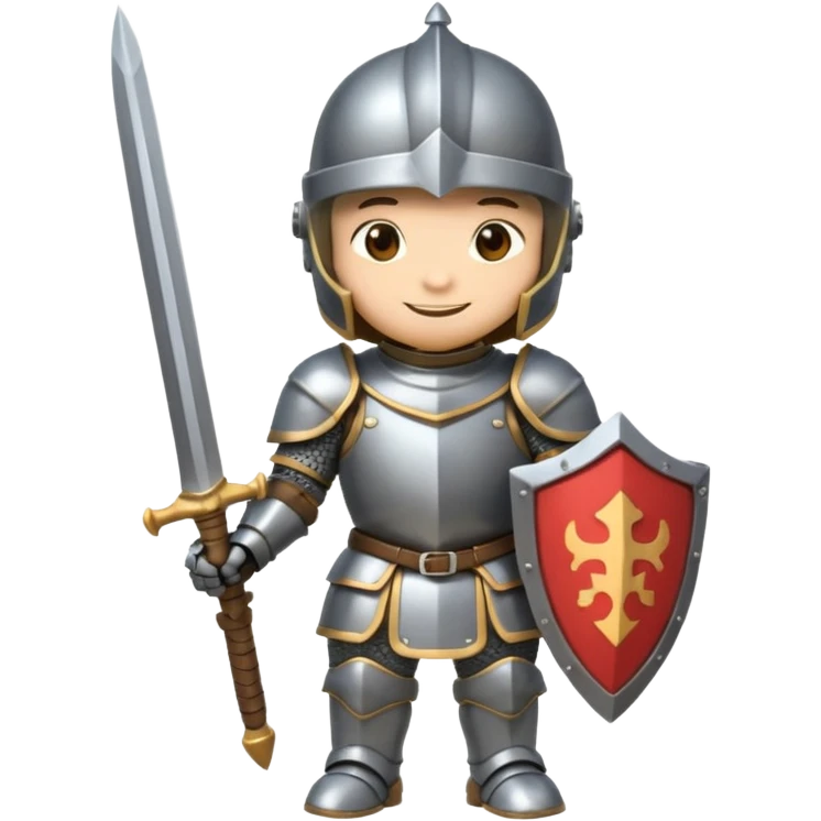 knight, no sword, chibi full body emoji