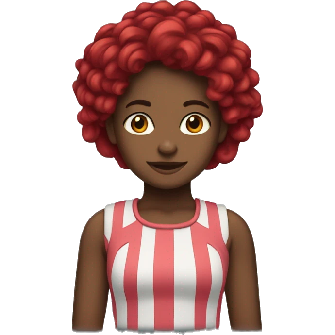 menina de cabelo vermelho escuro  emoji