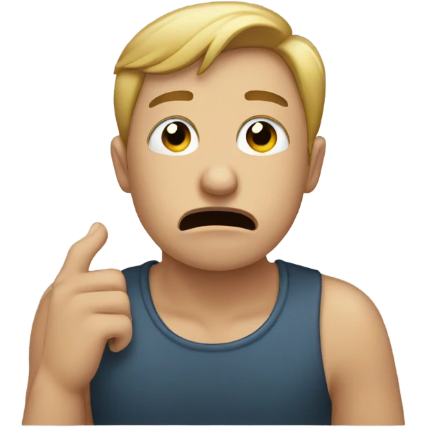 Cryingwith one hand on the mouth and another pointing head emoji