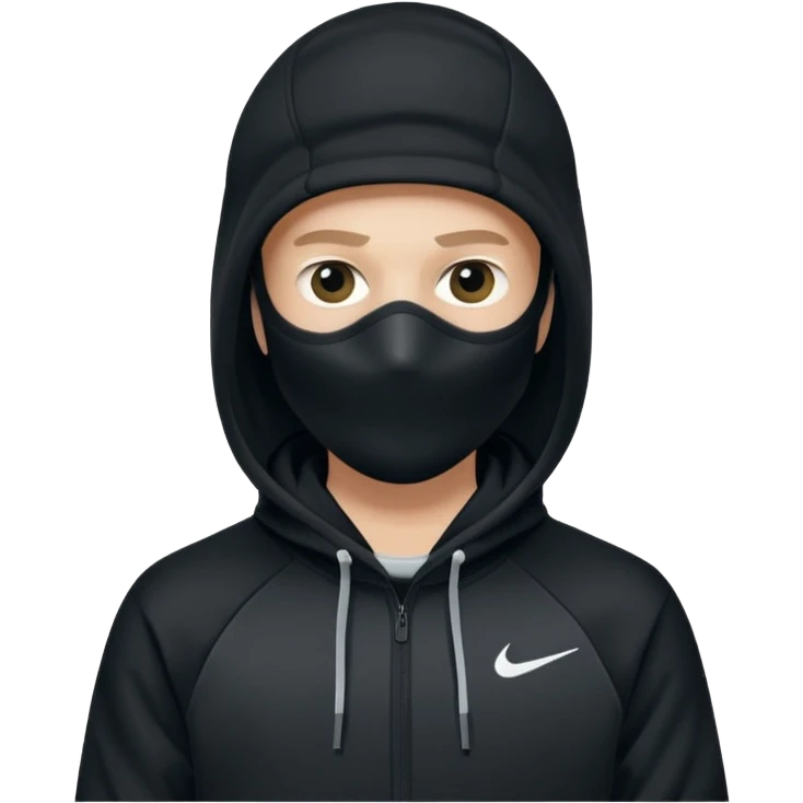 White person wearing a Nike Tex with hood and ski mask co all black and https://encrypted-tbn0.gstatic.com/images?q=tbn:ANd9GcTQEV3H5Fpq8Dp-ki2RTwgbdHqMsKZzDtarA9ywqiFzKVKjxdLc5Fq9yDOax7-XC4trueI2pFuItpqM_TVrGODdDG5la_rbm9lB8utSLKXm&s=10 emoji