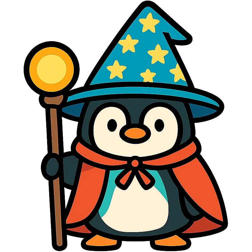 Penguin Wizard emoji